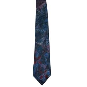 Vintage Executive Collection USA Abstract Wide Necktie Blue Purple 58" Polyester